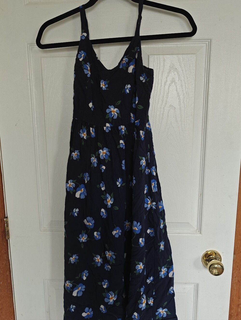 Old Navy Lightweight Navy Floral Sleeveless Midi Dress